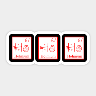 Christmas Holmium Funny Sticker